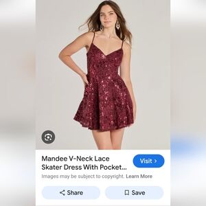 NWT WINDSOR Skater Dress Wine SZ 9